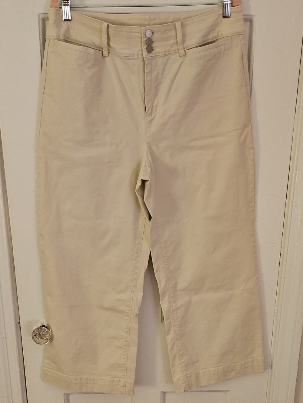 Relaxed Straight Chino Pants in Light Beige